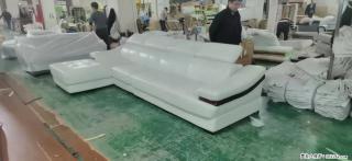 【大厂仿真皮沙发】实木框架，高回弹海绵45密度。全新包装，质量非常好，3.6米右贵妃 - 资阳28生活网 zy.28life.com